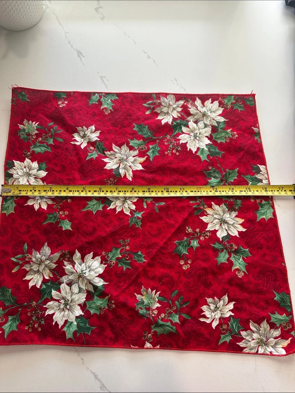 Festive Red Poinsettia Holiday Napkins